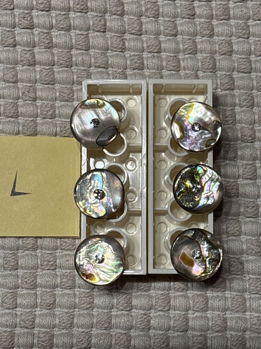 Bottoni: 6 Perlmutt Knöpfe mit Strass / 11 mm – Nuovo (secondo la descrizione) da Rümlang venduto da BoutiqueMonique16