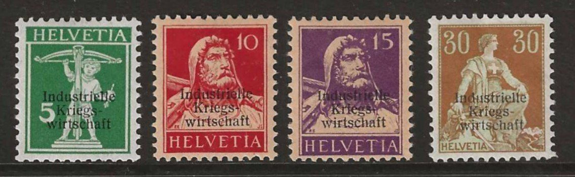 Tutti i francobolli: 1918 : IKW Ausgaben Nr. 2,4,5 + 8 : KP 263.-- – Nuovo (secondo la descrizione) da Gümligen venduto da Geniusbuy
