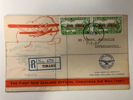 Neuseeland 1931, Weihnachts-Sonderflug, Timaru-Invercargill