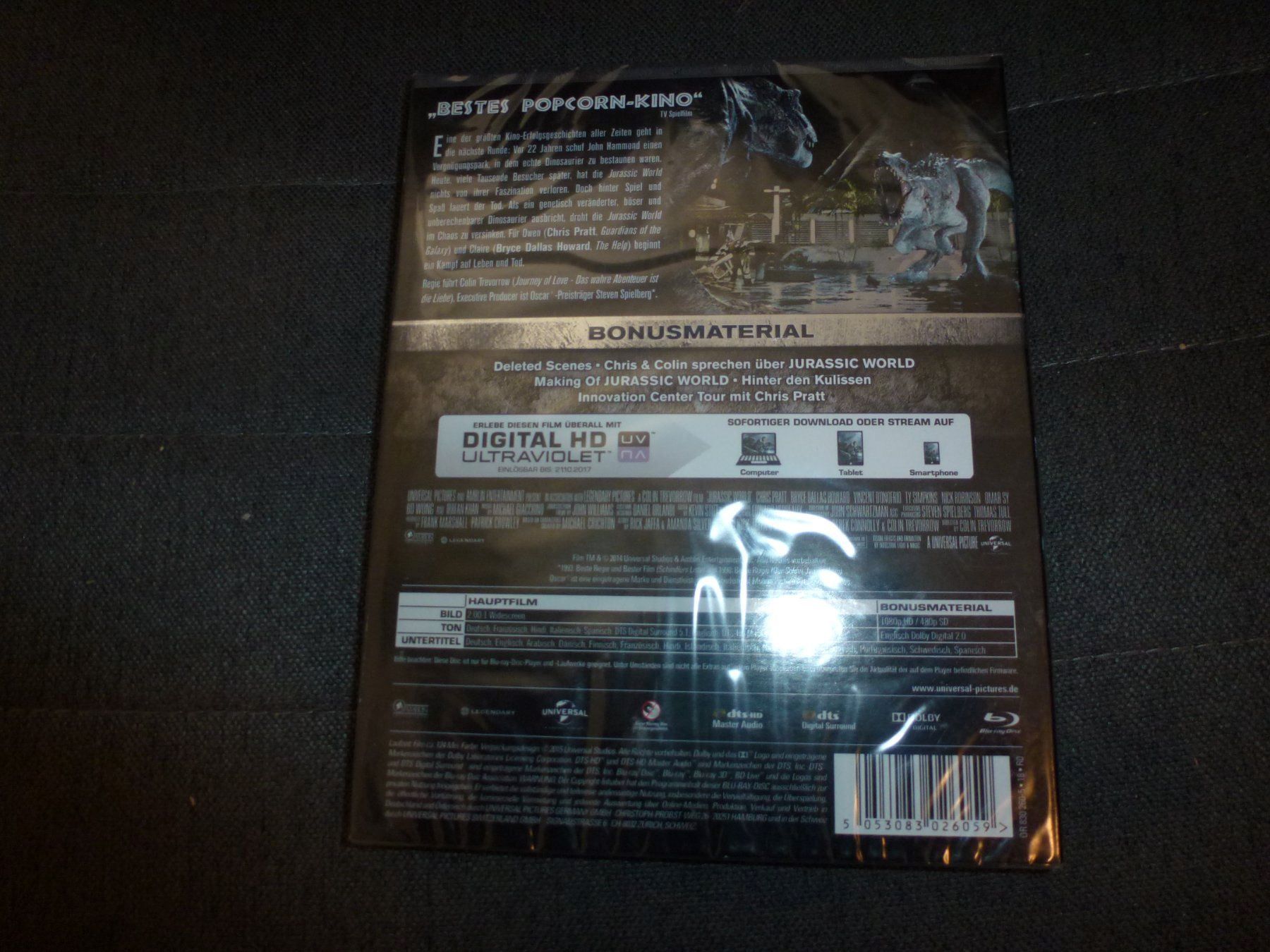 Tutti i DVDs: Jurassic World BLU-RAY NEUWARE – Nuovo e nell'imballaggio originale da Olten venduto da Disc-Verkauf 1