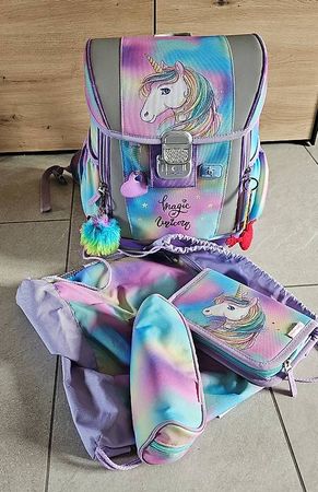Schulthek Set mit Einhorn Mädchen