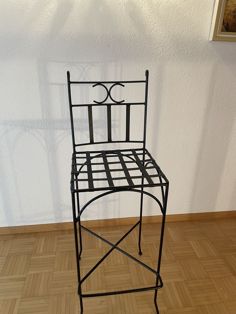 Seggioloni: Tabouret de bar en fer forgé élégant vintage – Usato da Chénens venduto da krengikreng 1