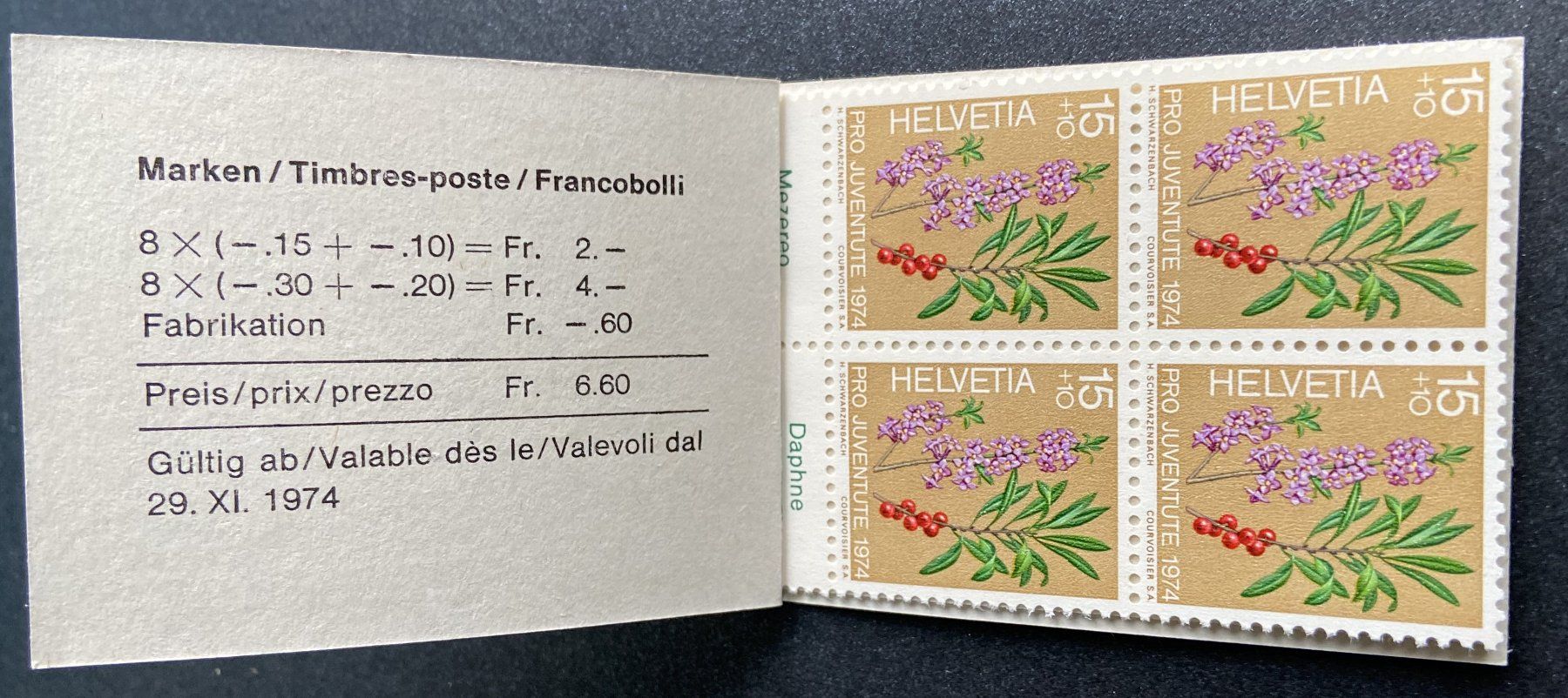 Alle Briefmarken: Pro Juventute-Markenheftchen 1972 / 1974 postfrisch – Gebraucht aus Böckten von Hansi36 4