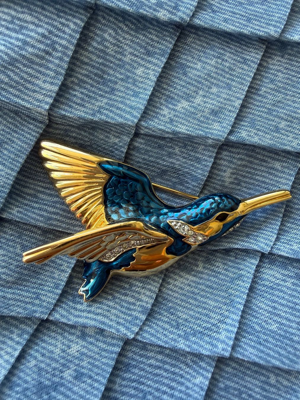 Spille & Fermagli: Broche marque Cabouchon colibri comme neuve! – Nuovo (secondo la descrizione) da Carouge GE venduto da sacha1981