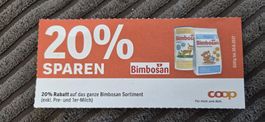 Bimbosan 20% Rabatt Coop Sortiment Gutschein