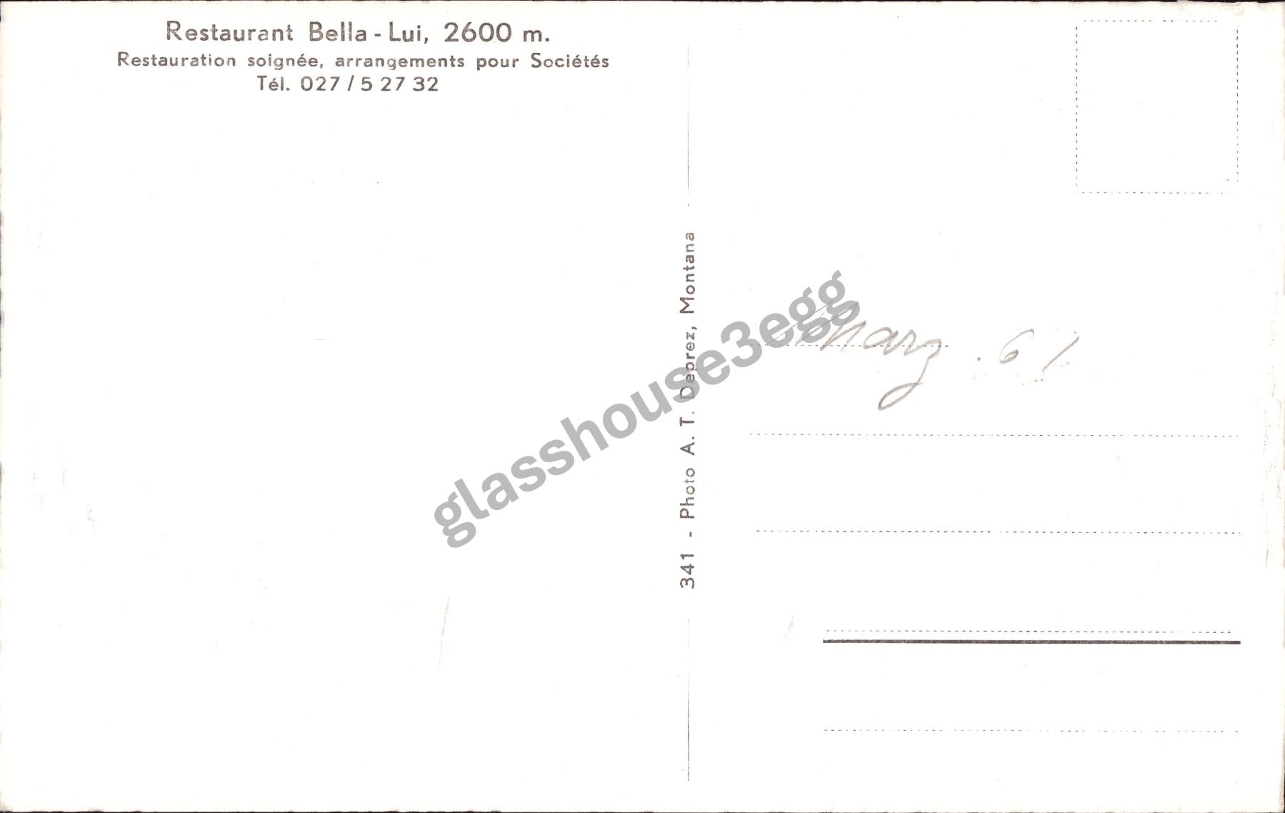 Cartoline postali: AK Restaurant Bella - Lui – Usato da Eggersriet venduto da glasshouse3egg 1