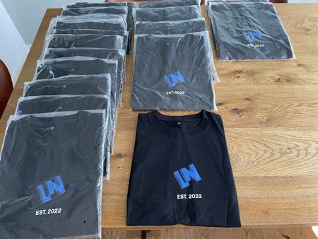 19x T-Shirt schwarz Baumwolle Grösse M neu