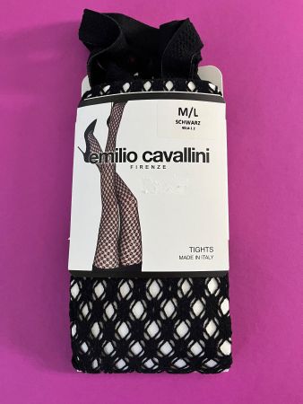 Netzstrumpfhose Emilio Cavallini, Grösse M/L, Farbe Schwarz