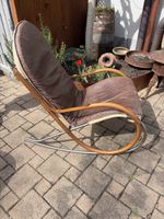 Gemütlicher Schaukelstuhl mit Lederbezug - Top Zustand!