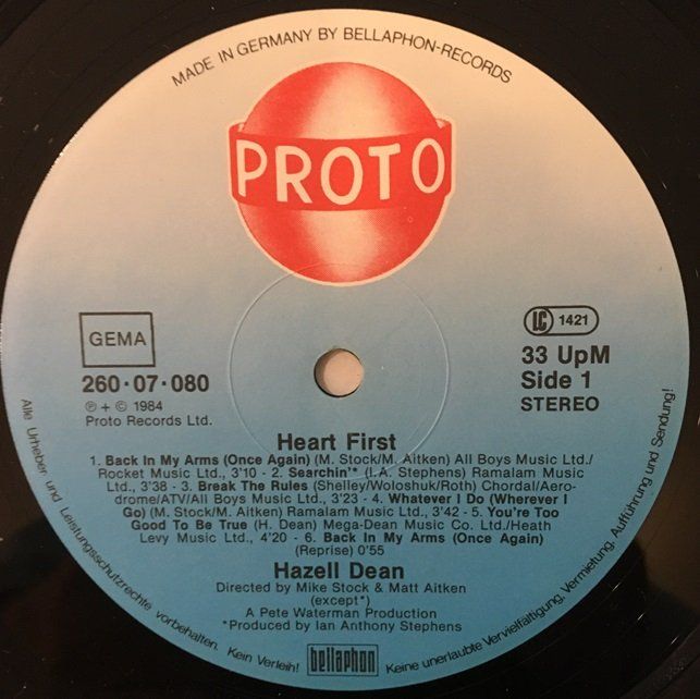 Schallplatten: Hazel Dean – Heart first (LP) – Gebraucht aus Grüningen von azulgrisvinyl 2