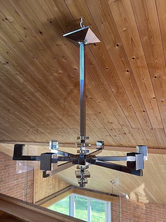 Lampadari & plafoniere: Art-déco-Kronleuchter, Jacques Adnet, 1930 – Usato da Richterswil venduto da NienkeM