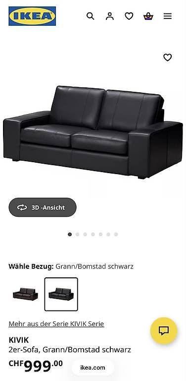 Sofas: 2-3er Leder Sofa KIVIK – D'occasion à Winterthur par EleGiova 4