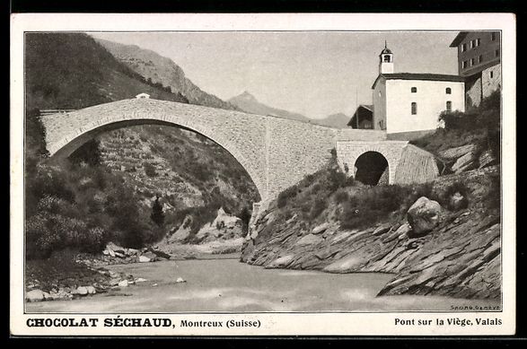 Cartes postales: AK Viège, Pont sur la Viège – D'occasion à Berlin par bartko-reher