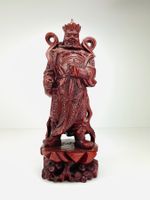 Handgeschnitzte chinesische Holzfigur, Kampfpose #1