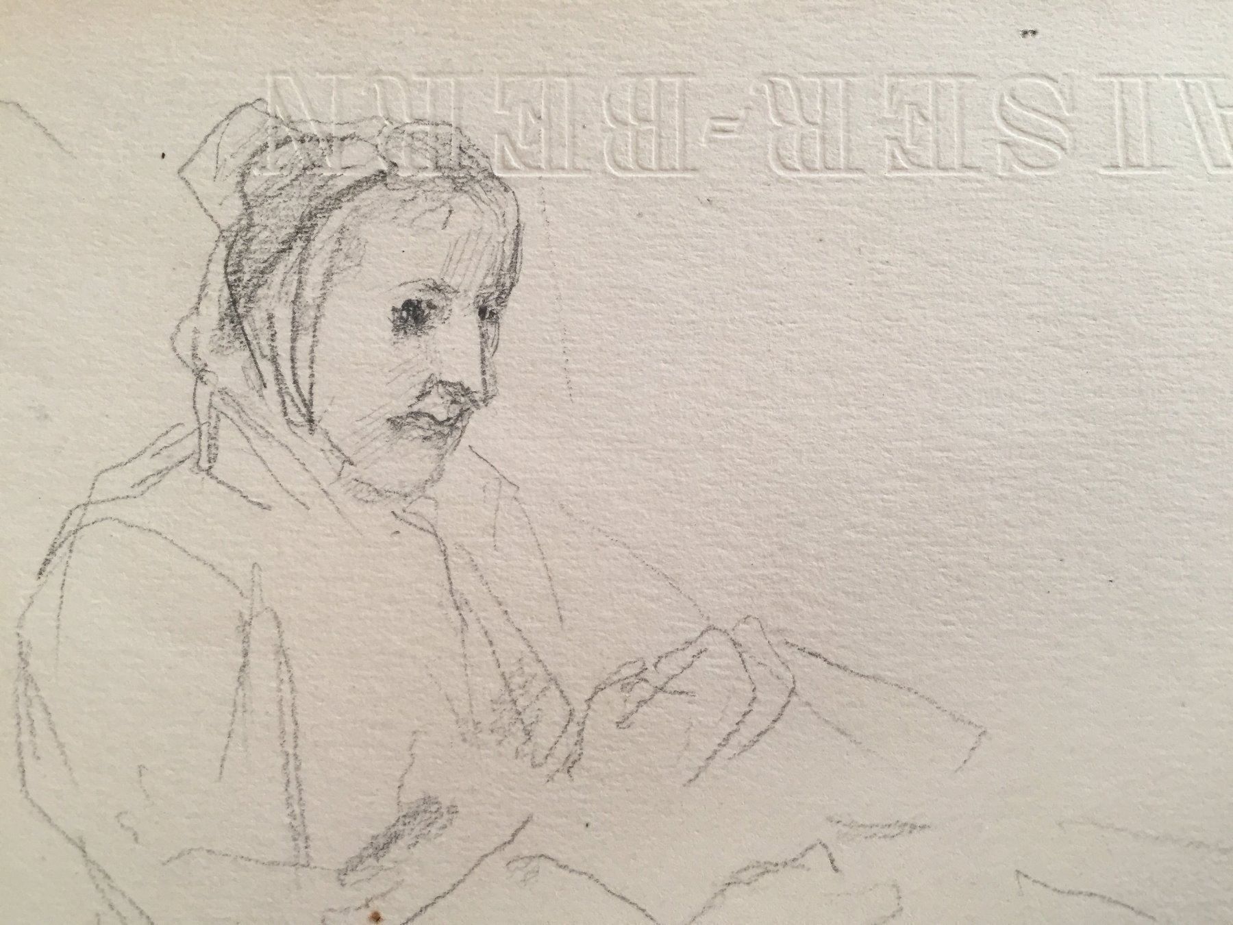 Dipinti: Albert Anker, Original Bleistiftstudie – Usato da Einsiedeln venduto da artgallery59 4