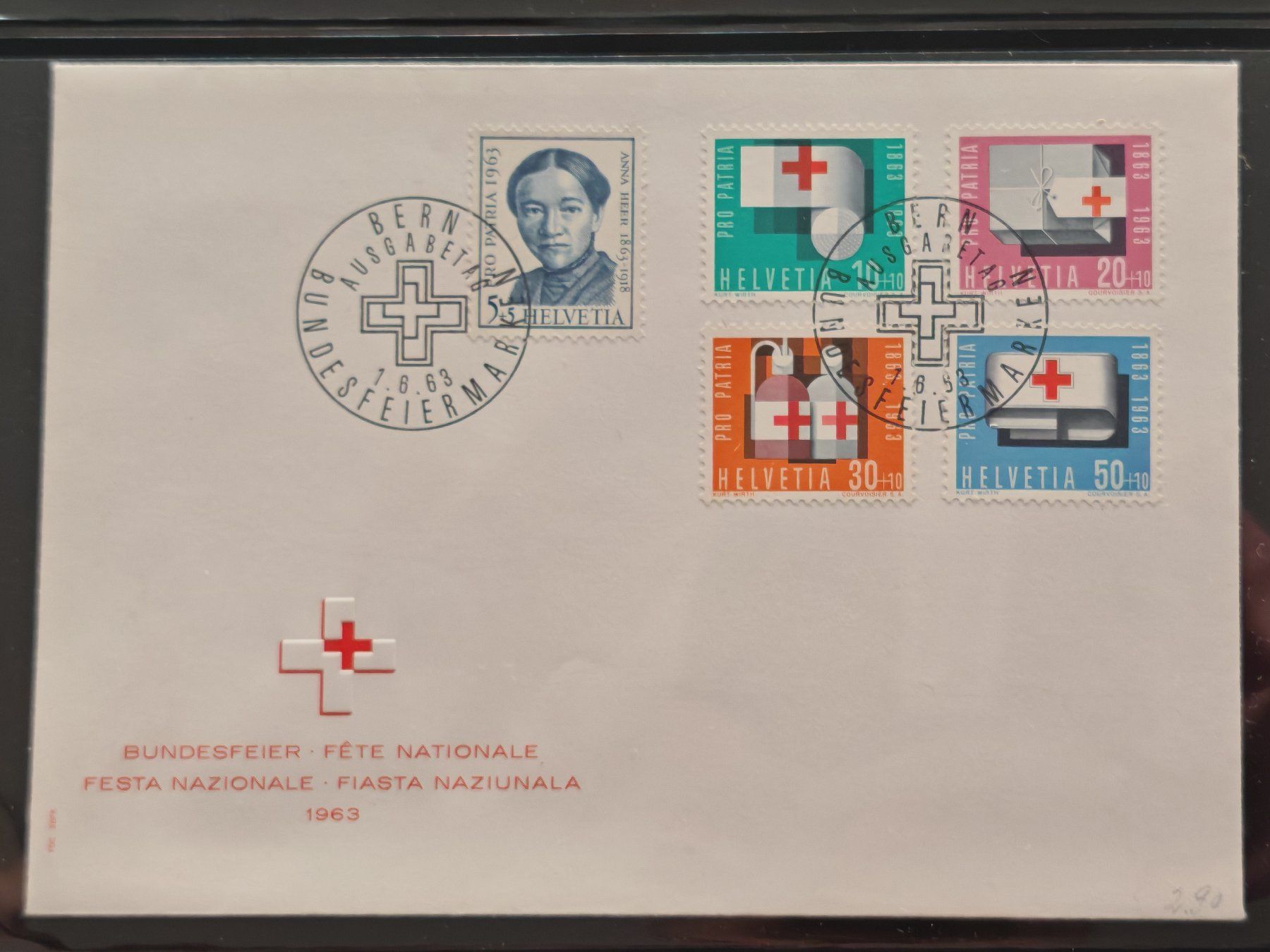 Tutti i francobolli: Ersttagsbrief, Bundesfeier 1963, Bern – Usato da Zuerich venduto da Antiquarium