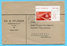 Brief von Oberaach nach Speicher 1948 - Abs: Ch. G. Pflüger