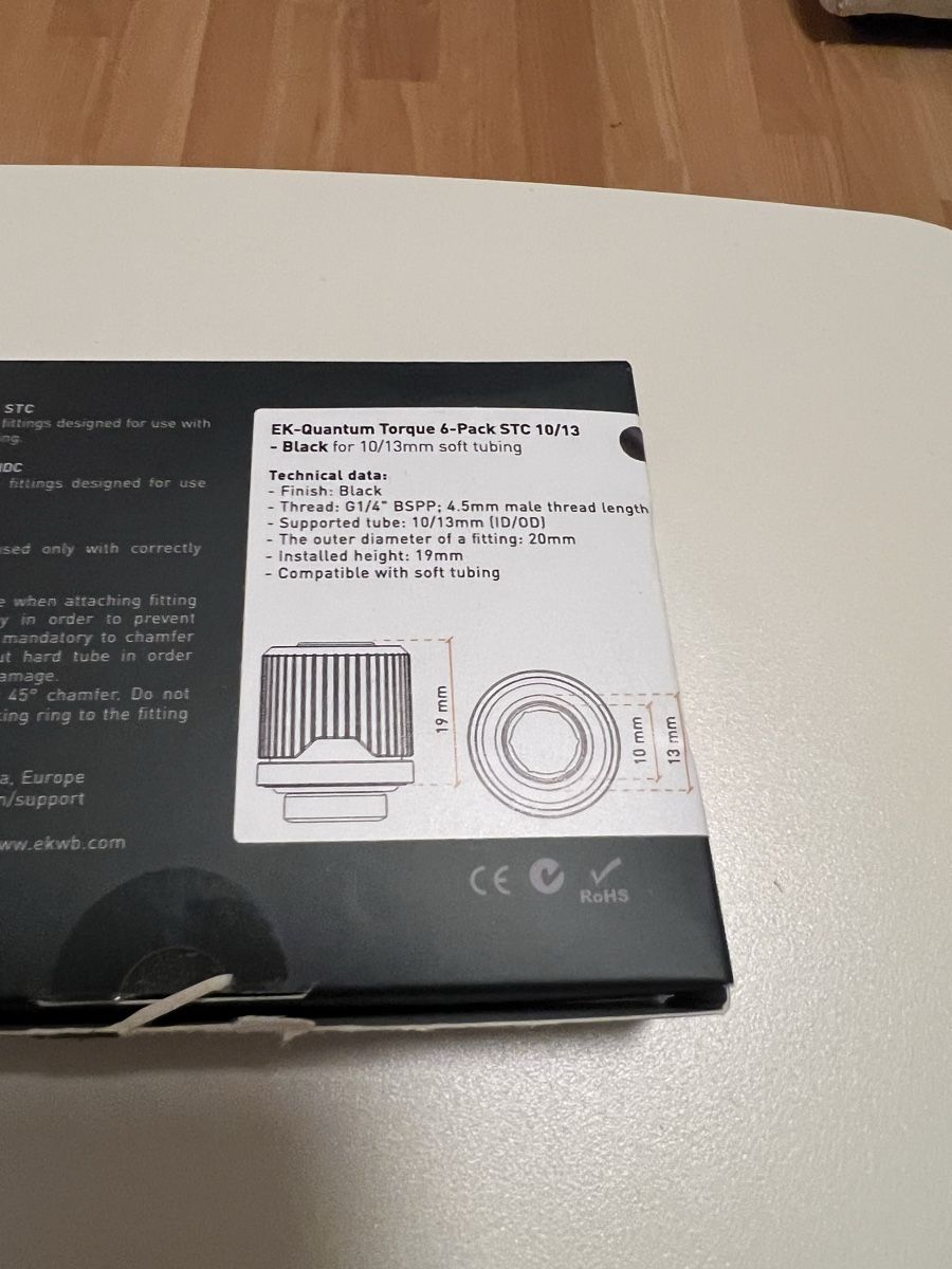 EKWB Custodie: EKWB EK-Quantum Torque STC 10/13 - 6er-Pack – Usato da Uster venduto da Ledronnie 5