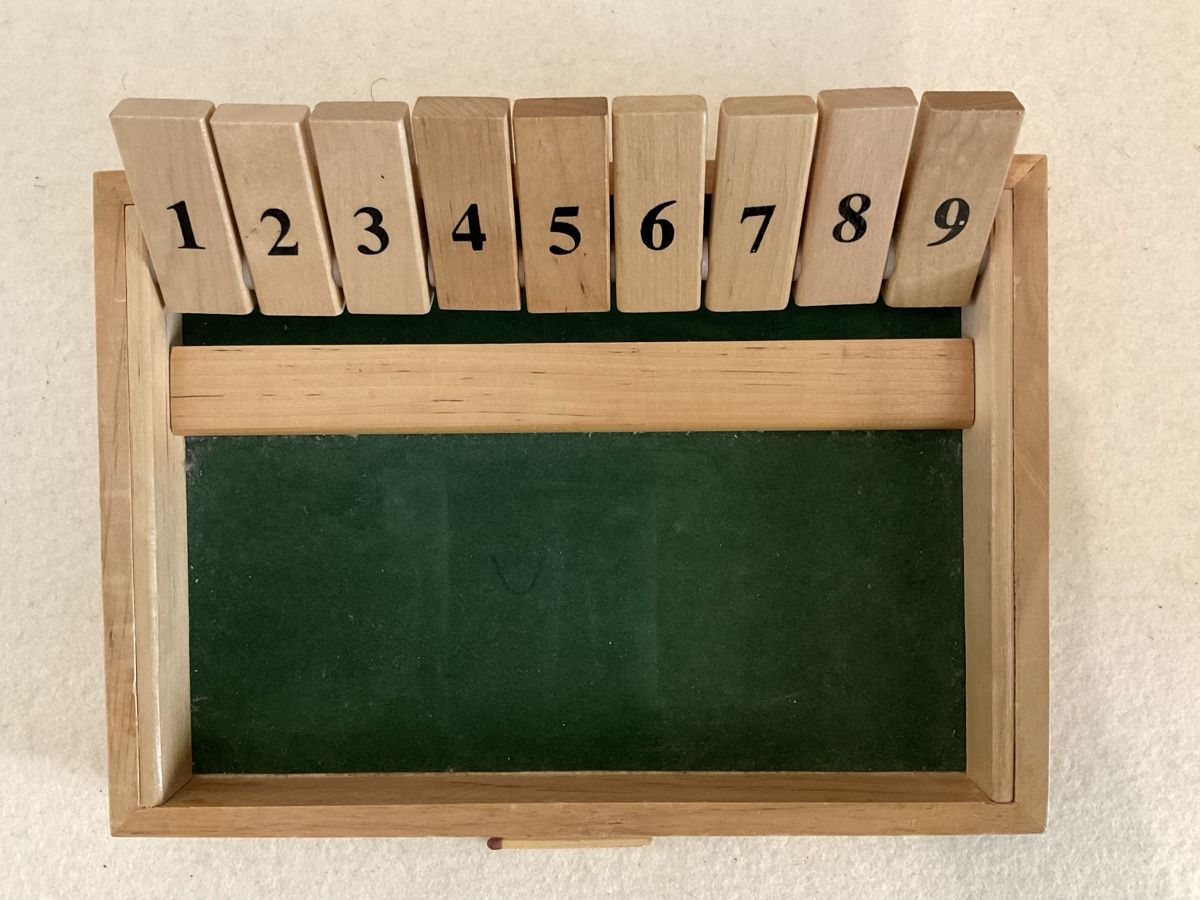 Giochi: Klappbrett-Spiel / Shut the Box – Usato da Zürich venduto da hi2_vh96 1