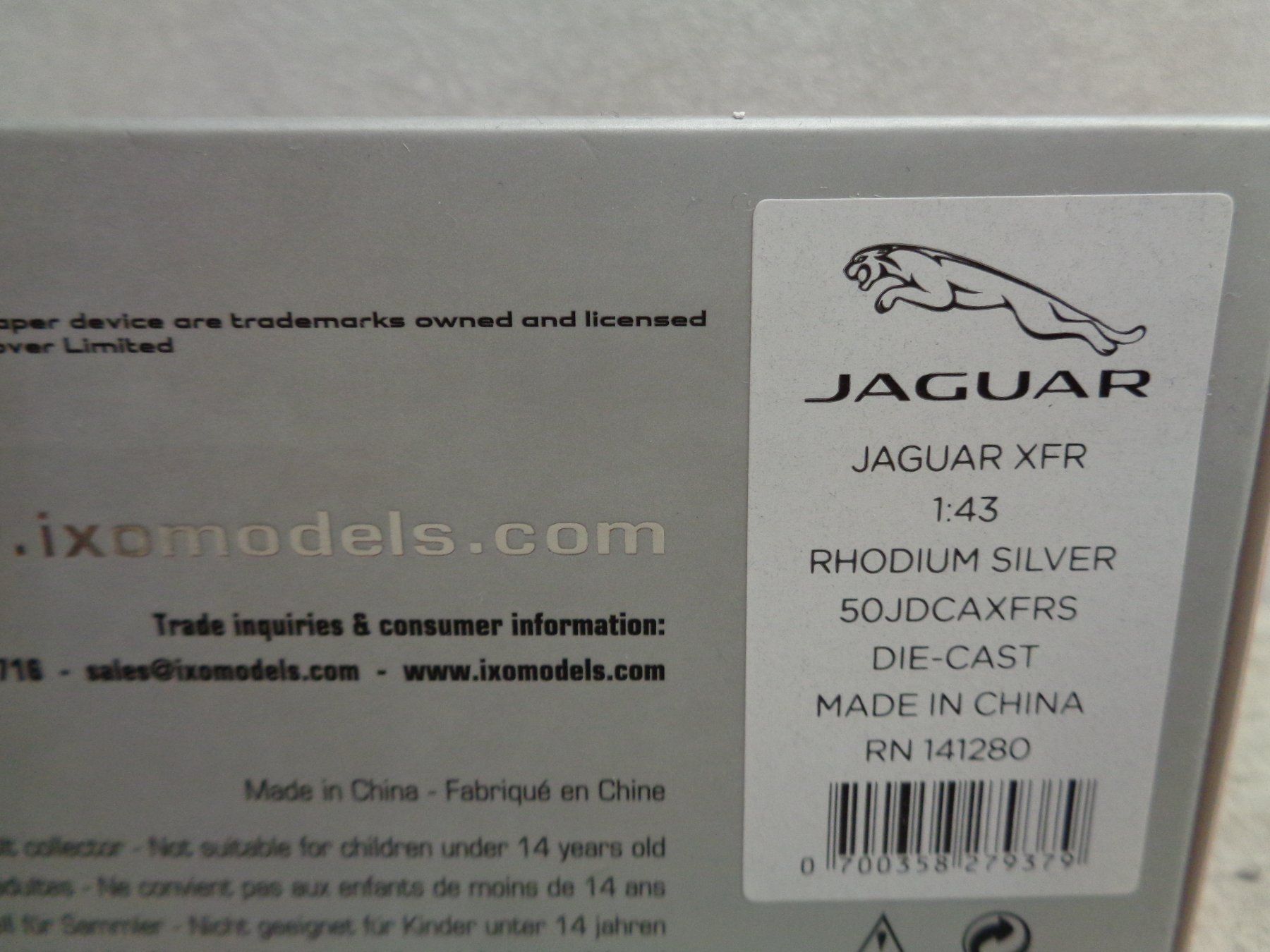 Jaguar Modellini d'auto: Ixo 1:43 Jaguar XFR – Nuovo e nell'imballaggio originale da Reconvilier venduto da rallycar 3