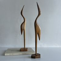 Mid Century teak bird sculpture, Scandinavian design