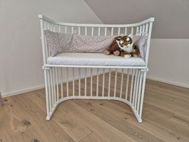 Baby Beistellbett inkl. Nestchen, Matratze + 3 Fixleintücher