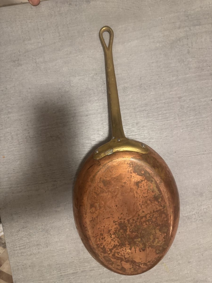 Elettrodomestici da cucina: Zwei Vintage Copper Frying Pan, – Usato da Unterägeri venduto da han_z92m 3