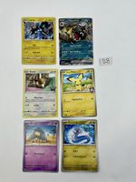 6 Pokémon Sammelkarten Set gemischt mit Holo
