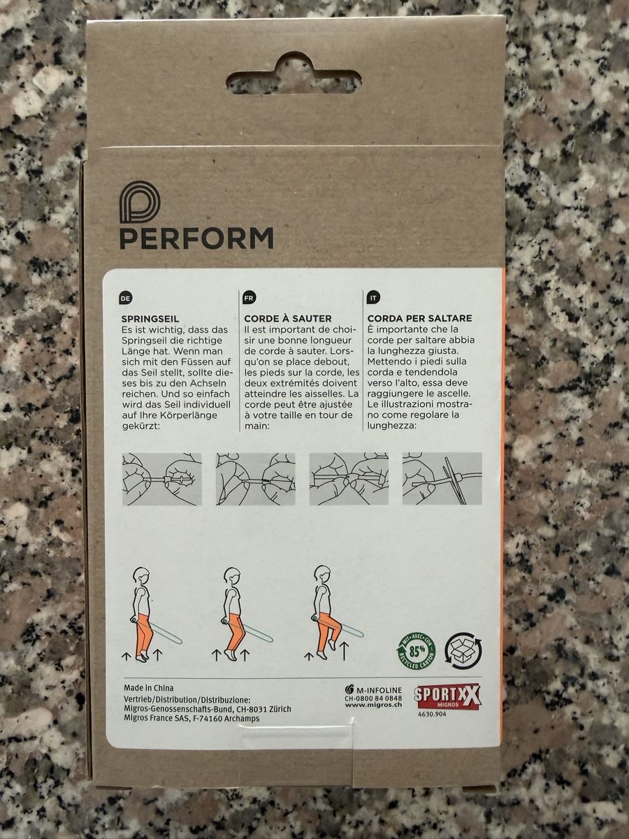 Corde per saltare: Springseil PERFORM Speed Rope neu – Nuovo e nell'imballaggio originale da Männedorf venduto da Dsonne 1