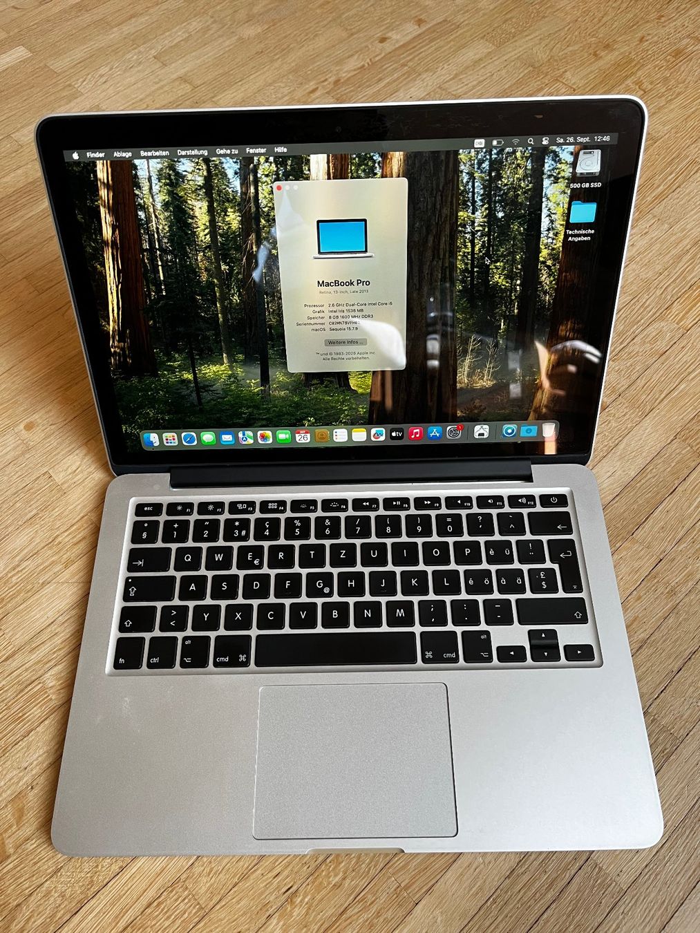 Apple Notebook: MacBook Pro 13" Late 2013 mit Sequoia – Usato da Zufikon venduto da tomasba