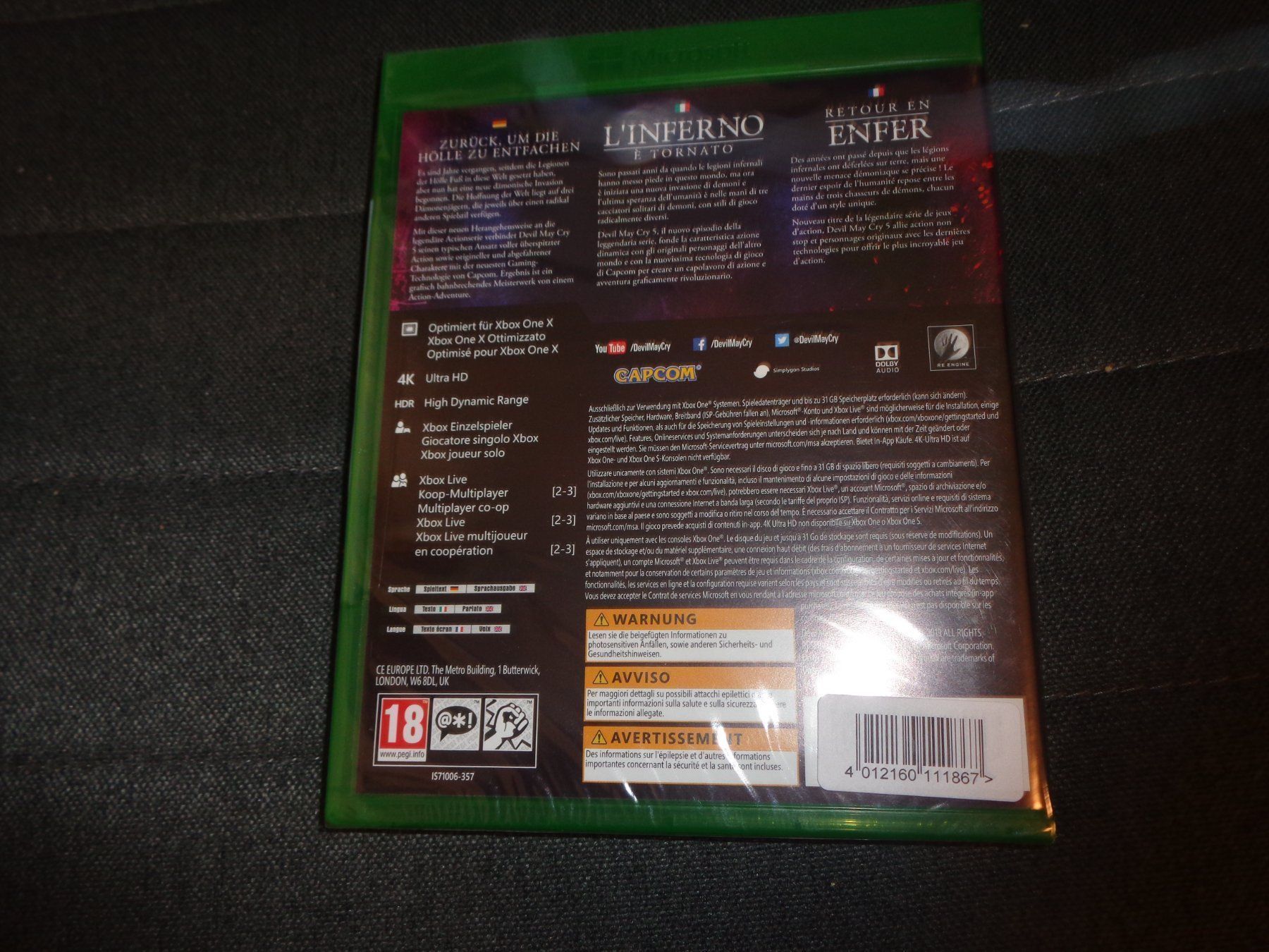 Microsoft Spiele: Devil May Cry 5 XBOX ONE NEUWARE – Neu und originalverpackt aus Olten von Disc-Ausverkauf 1