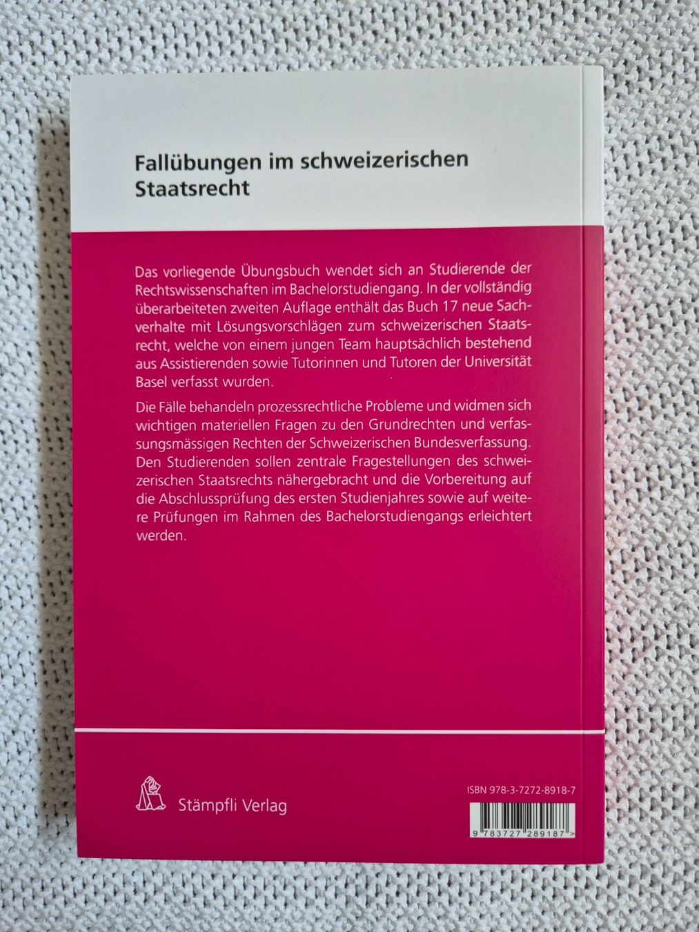 Bücher: Fallübungen im Schweizer Staatsrecht – Neu (gemäss Beschreibung) aus Reigoldswil von lus_76dn 1