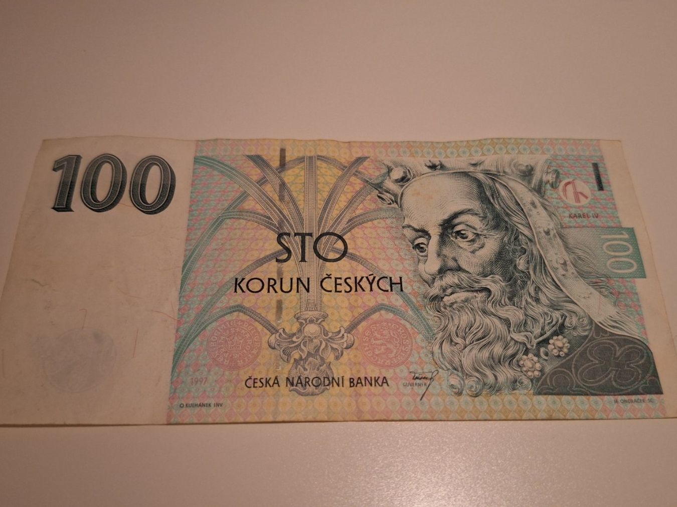 Banknoten: Billet 100 Couronnes tchèques 1997 – Gebraucht aus Goldach von Mischyta