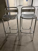 Barhocker Aluminium gestreift 2er Set guter Zustand