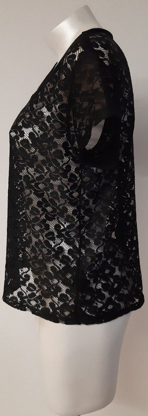 H&M Top: H&M Damen Spitzen Bluse Schwarz Gr. 38 – Nuovo (secondo la descrizione) da Seuzach venduto da VT-Collections2 3