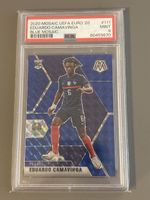 Trading Card Eduardo Camavinga Blue Mosaic PSA 9