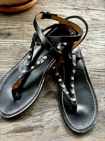 Isabel Marant Sandalen, Schwarz, mit kleinem Absatz