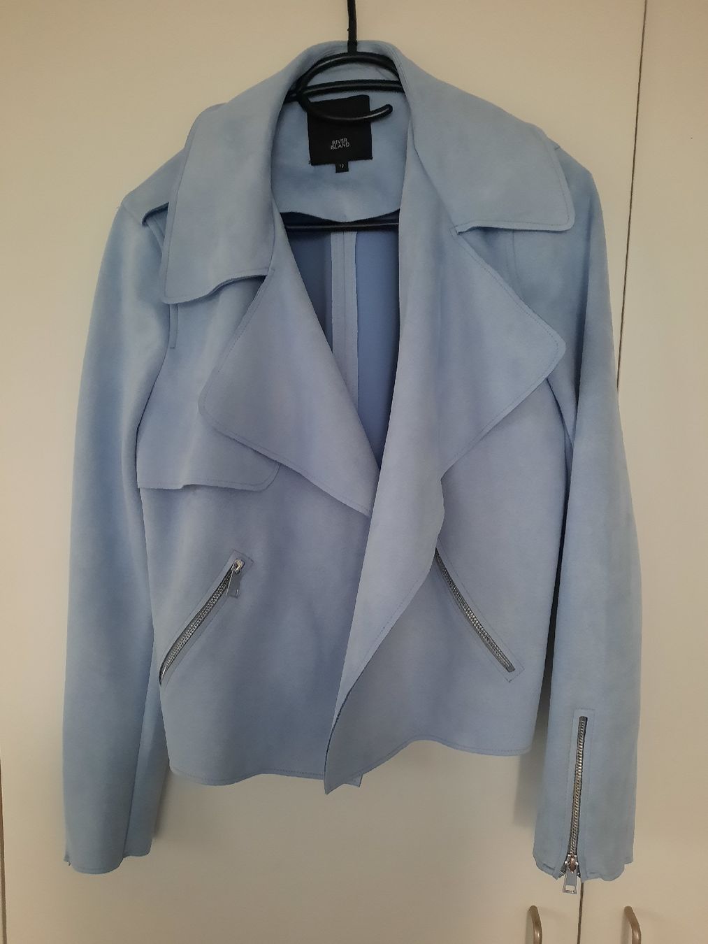 Giacche: Hellblaue Kunstwildlederjacke – Nuovo (secondo la descrizione) da Huttwil venduto da ClaudiaJan