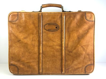 GOLDPFEIL CARACCIOLA Vintage Lederkoffer Reisekoffer Braun