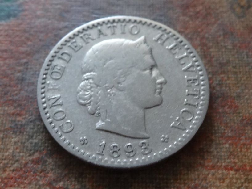 Tutti le monete: 20 Rp. 1893  (A) – Usato da Romanel-sur-Lausanne venduto da Swift13