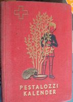 Pestalozzi Kalender, roter Einband, antik