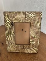 Bilderrahmen Holz mit Goldmuster Dekor guter Zustand