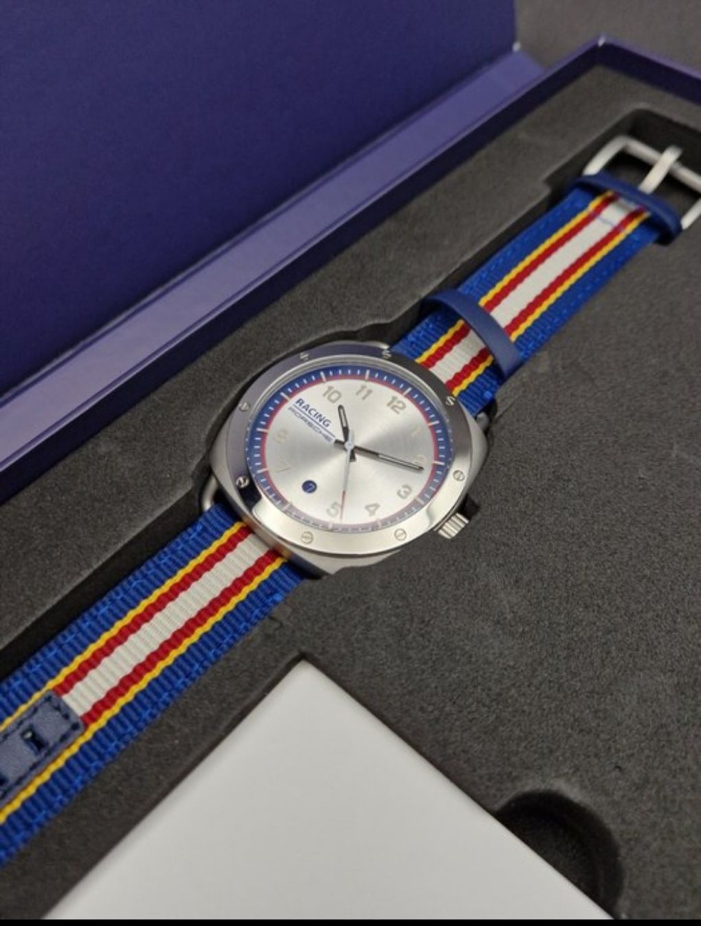 Porsche Orologi: Porsche Racing 986 – Nuovo e nell'imballaggio originale da Romanel-s-Lausanne venduto da site76