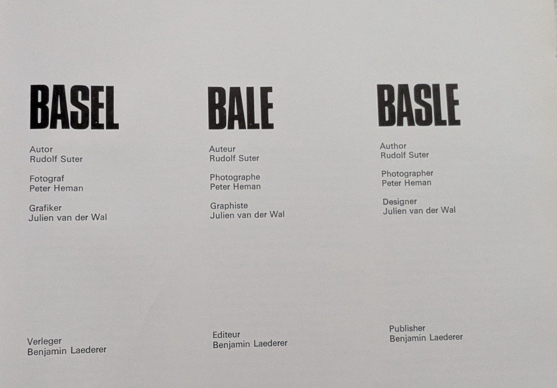 Livres: Basel – D'occasion à Eschenbach LU par Holiday1 2