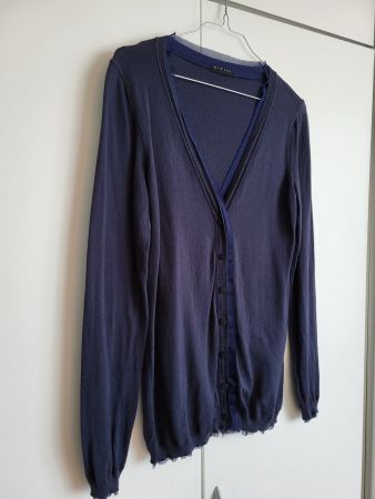 Sisley Damen Pullover, Gr. S - Blau, Baumwolle