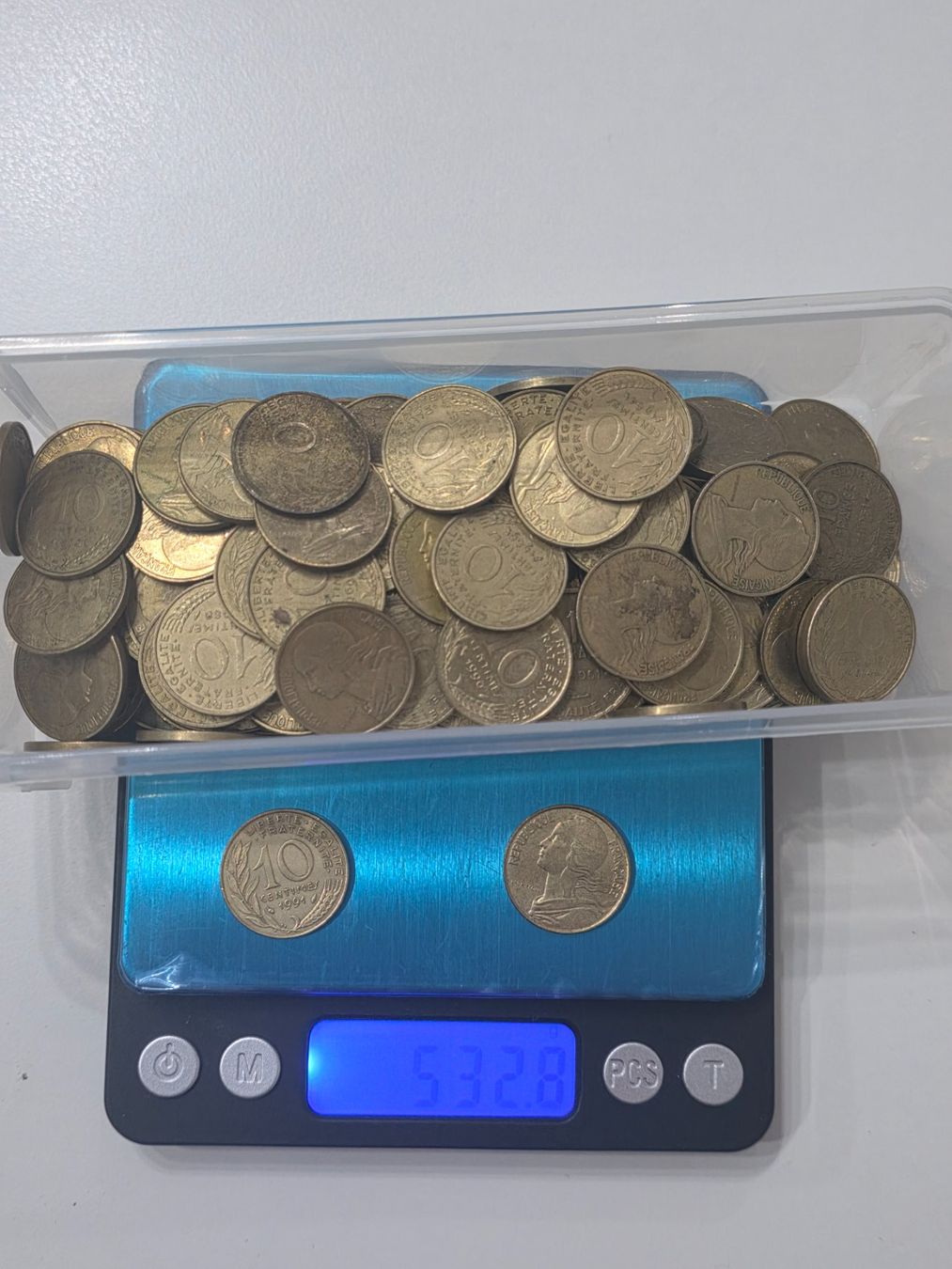 Tutti le monete: 10 Centimes Republice Frankreich 532.8 gr. – Usato da Scherzingen venduto da Benjanil