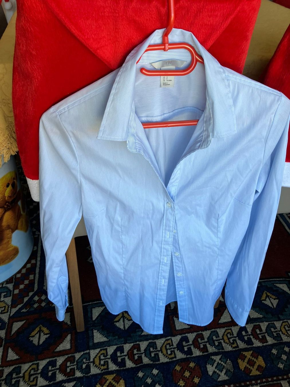 H&M Blusen: Camicetta azzurra H&M tg.38 misto cotone – Gebraucht aus Melano von H-Sara