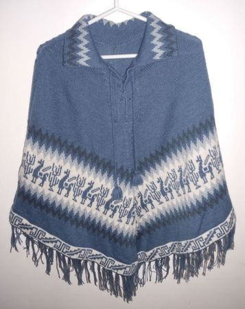 Top modisch Alpaka Poncho aus Peru, Neu!!