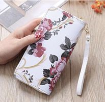 Handtasche Portemonnaie mit Blumenmuster, neuwertig