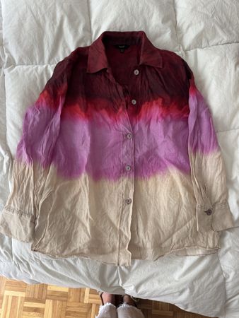Chemise Massimo Dutti Tie-Dye Rose/Violet Taille 38